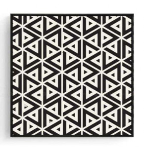 Stockroom Artworks - Square Canvas Wall Art - Triangles Pattern - More Sizes