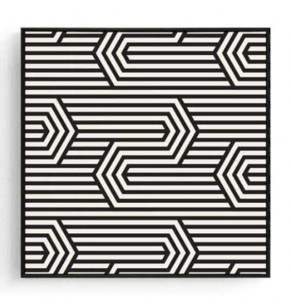 Stockroom Artworks - Square Canvas Wall Art - Linear Pattern - More Sizes