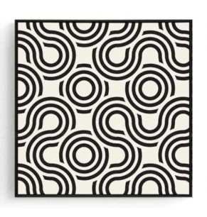 Stockroom Artworks - Square Canvas Wall Art - Ribbon Pattern - More Sizes