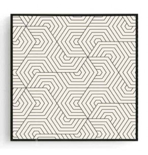 Stockroom Artworks - Square Canvas Wall Art - Polygons Pattern - More Sizes