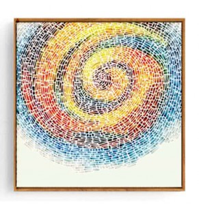 Stockroom Artworks - Square Canvas Wall Art - Rainbow Cyclone - More Sizes