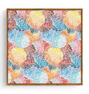 Stockroom Artworks - Square Canvas Wall Art - Rainbow Pies - More Sizes