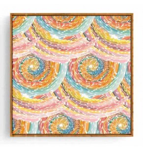 Stockroom Artworks - Square Canvas Wall Art - Rainbow Commas - More Sizes