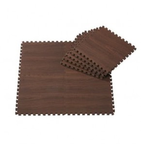 Woodsoft Faux Wood Foam Play Mat (Pack of 9 Tiles) - Walnut