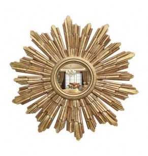 Brosse Starburst Accent Mirror - Antique Gold