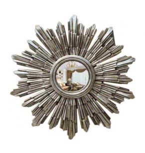 Brosse Starburst Accent Mirror - Antique Silver