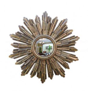 Brosse Starburst Accent Mirror - Antique Bronze