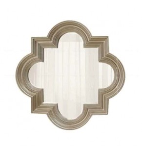 Chantilly Decorative Accent Mirror - Warm Silver Layered Frame