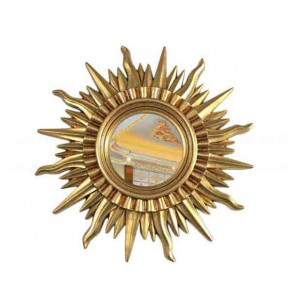 Falconet Sunburst Accent Mirror - Antique Gold