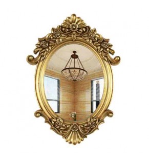 Normandy Floral Ornamental Classical Frame Accent Mirror - Antique Gold