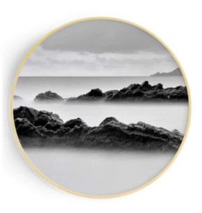 Stockroom Artworks - Circle Canvas Wall Art - Monochrome Landscape - More Sizes