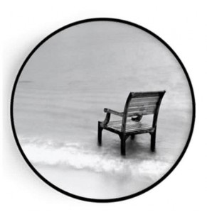 Stockroom Artworks - Circle Canvas Wall Art - Monochrome Chair - More Sizes