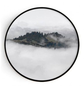 Stockroom Artworks - Circle Canvas Wall Art - Foggy Landscape - More Sizes