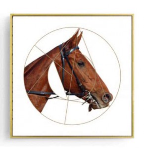 Stockroom Artworks - Square Canvas Wall Art - Brown Horse - More Sizes