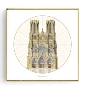 Stockroom Artworks - Square Canvas Wall Art - Notre-Dame de Reims - More Sizes