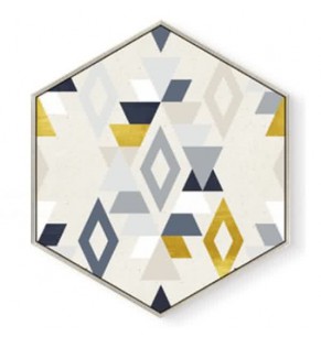 Stockroom Artworks - Hexagon Canvas Wall Art - Geometric Mixture - More Sizes