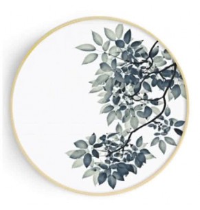 Stockroom Artworks - Circle Canvas Wall Art - Branches with Leaves - More Sizes
