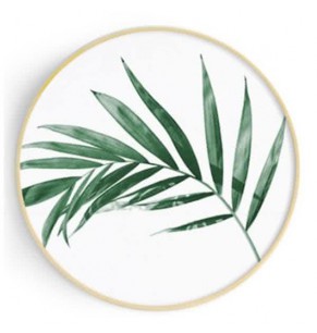 Stockroom Artworks - Circle Canvas Wall Art - Branching Leaves - More Sizes