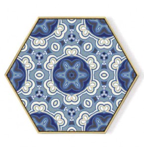 Stockroom Artworks - Hexagon Canvas Wall Art - Hexagonal Kaleidoscope - More Sizes