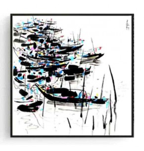 Stockroom Artworks - Square Canvas Wall Art - Boats - More Sizes
