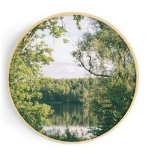 Stockroom Artworks - Circle Canvas Wall Art - Lake - More Sizes