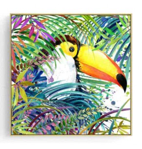 Stockroom Artworks - Square Canvas Wall Art - Toucan - More Sizes