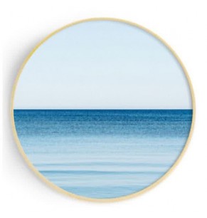 Stockroom Artworks - Circle Canvas Wall Art - Sea Horizon - More Sizes