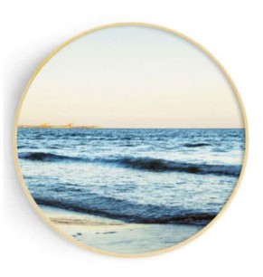 Stockroom Artworks - Circle Canvas Wall Art - Blue Waves - More Sizes