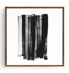 Stockroom Artworks - Square Canvas Wall Art - Vertical Lines - Wood Frame - More Sizes