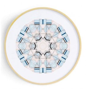 Stockroom Artworks - Circle Canvas Wall Art - Geometric Triangular Kaleidoscope - More Sizes