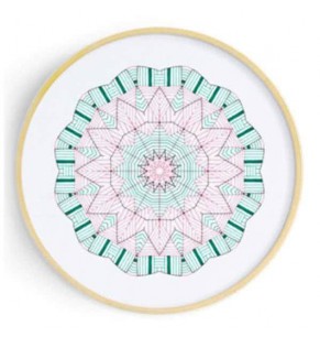 Stockroom Artworks - Circle Canvas Wall Art - Geometric Sunflower Kaleidoscope - More Sizes