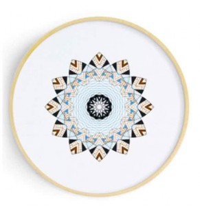 Stockroom Artworks - Circle Canvas Wall Art - Kaleidoscope Flower - More Sizes