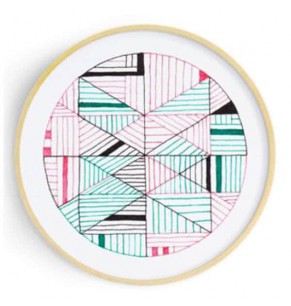 Stockroom Artworks - Circle Canvas Wall Art - Geometric Triangular Circle - More Sizes