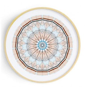 Stockroom Artworks - Circle Canvas Wall Art - Geometric Floral Kaleidoscope - More Sizes