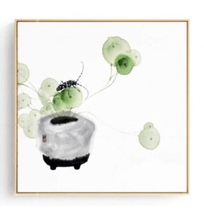 Stockroom Artworks - Square Canvas Wall Art - Watercolor Insect - More Sizes