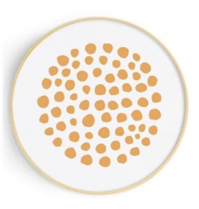 Stockroom Artworks - Circle Canvas Wall Art - Yellow Dots - More Sizes