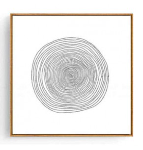 Stockroom Artworks - Square Canvas Wall Art - Penstroke Circle - More Sizes