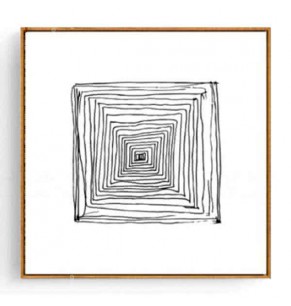 Stockroom Artworks - Square Canvas Wall Art - Penstroke Square - More Sizes