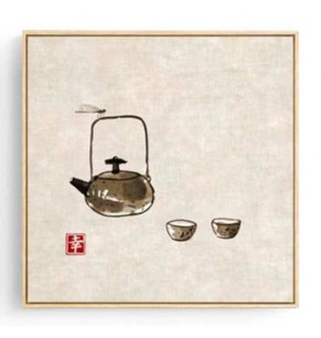 Stockroom Artworks - Square Canvas Wall Art - Tea Pot - More Sizes