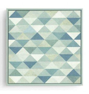 Stockroom Artworks - Square Canvas Wall Art - Geometric Equilateral Triangles - More Sizes