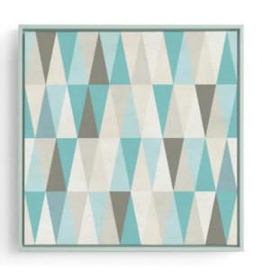 Stockroom Artworks - Square Canvas Wall Art - Geometric Isosceles Triangles I - More Sizes