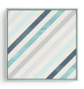 Stockroom Artworks - Square Canvas Wall Art - Geometric Slanting Strips - More Sizes