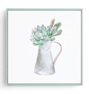 Stockroom Artworks - Square Canvas Wall Art - Rosette in Pot - More Sizes