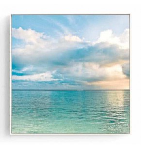 Stockroom Artworks - Square Canvas Wall Art - Cloudy Sea - More Sizes