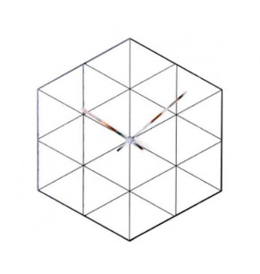 Fermat Hexagon Wall Clock - Black