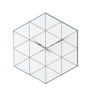 Fermat Hexagon Wall Clock - Blue