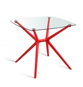 Isidoro Contemporary Square Glass Table