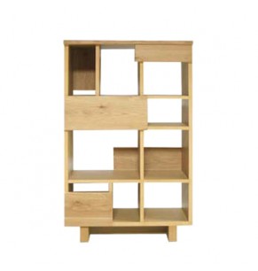 Dennis Solid Oak Wood Sided Shelf - many colors