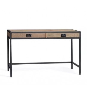 Dion Vintage Industrial Style Solid Wood Console Table / Study Desk by Stockroom