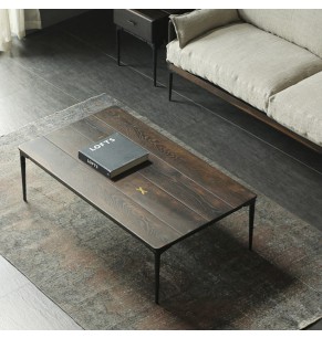 Nicolás Rustic Style Industrial Coffee Table